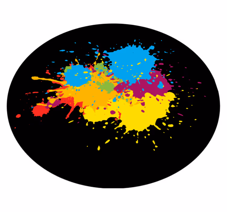 Colorful splash stains teenage bedroom vinyl rug - TenStickers