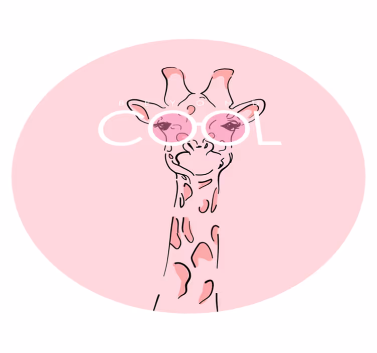 Adorable cool giraffe teenage bedroom vinyl rug - TenStickers