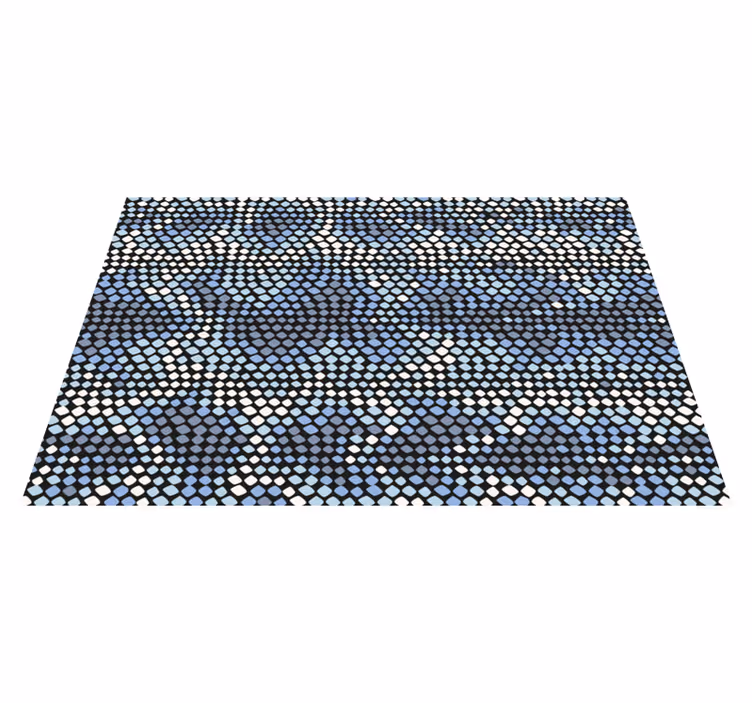 Circular dot element mosaic vinyl rug - TenStickers