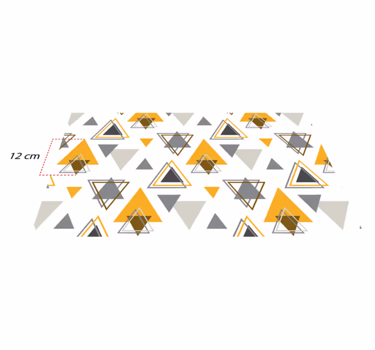 Nordic triangular motif living room vinyl rug - TenStickers