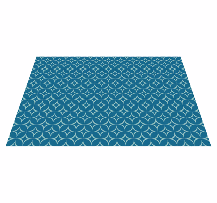 CIRCULAR PATTERN MAT geometric vinyl rug - TenStickers