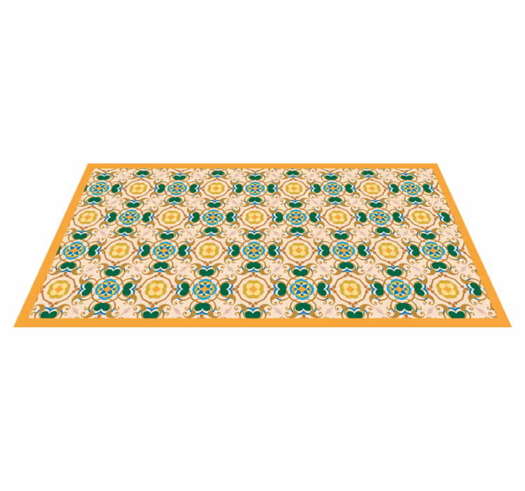 Turkish mosaic tile effect vinyl rug - TenStickers