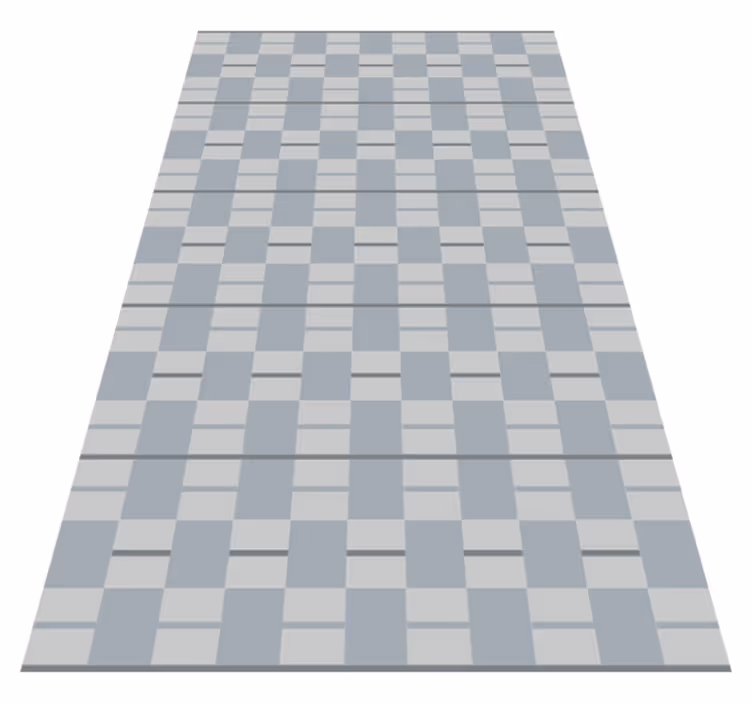 Gray patterned squares living room vinyl rug - TenStickers