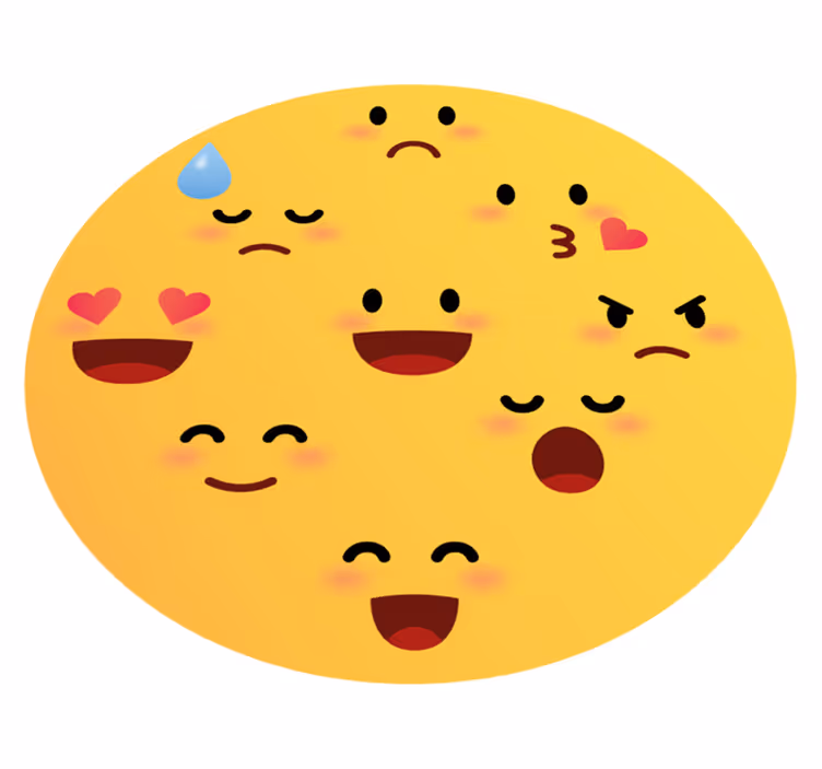 Emojis collage teenage bedroom vinyl rug - TenStickers