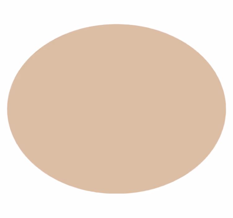 Soft Beige Hue circular vinyl rug - TenStickers