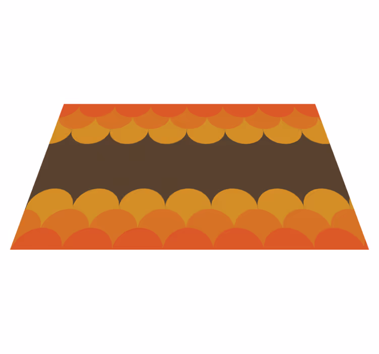 Retro wavy stripes vintage vinyl rug - TenStickers