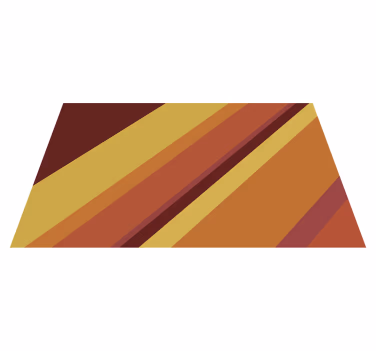 Warm retro stripes vintage vinyl rug - TenStickers