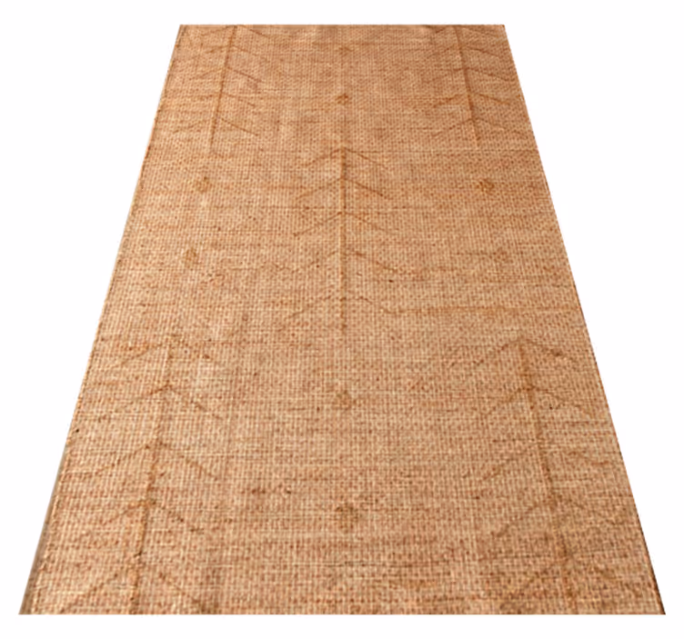 Woven trees nordic vinyl rug - TenStickers