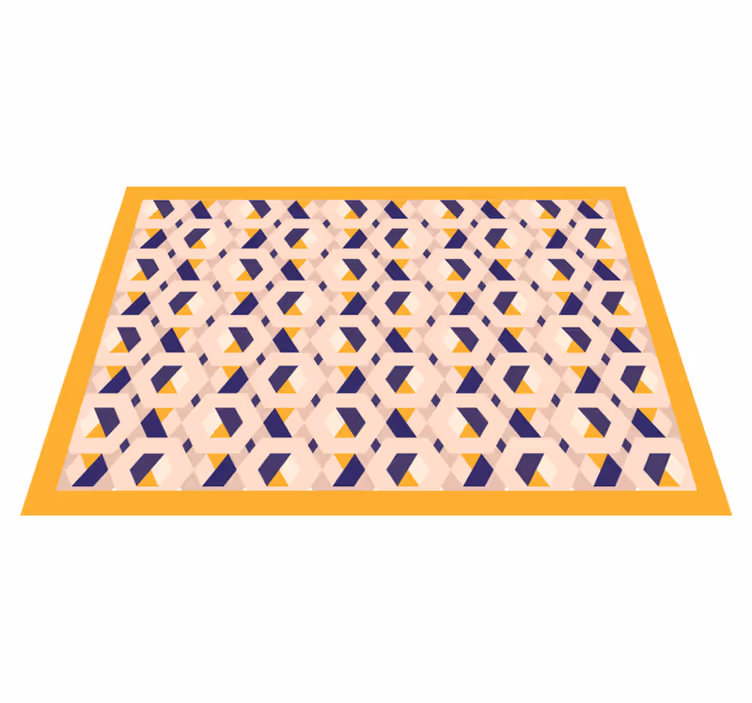 Lively geometric concept kitchen vinyl rug - TenStickers