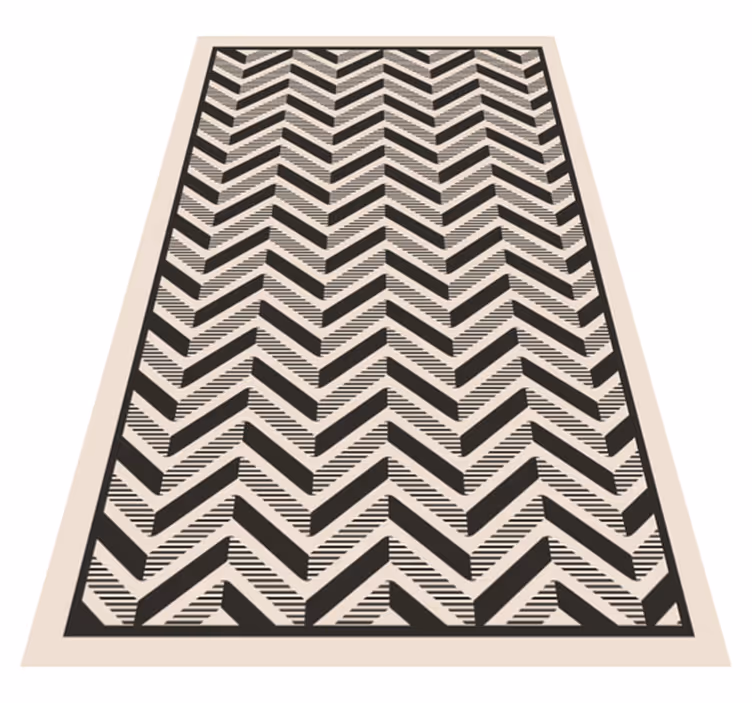 Classic chevron motif geometric vinyl rug - TenStickers