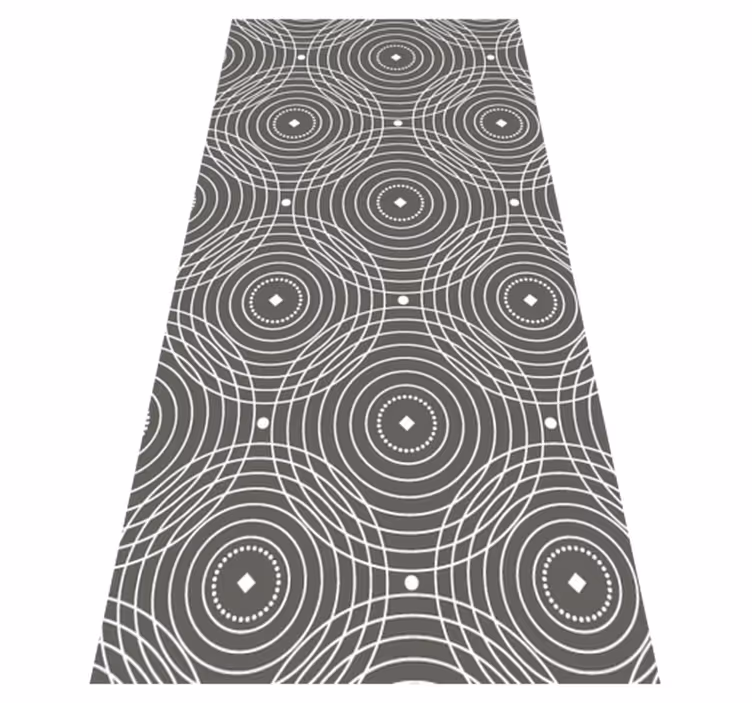 Kitchen nordic fused circles nordic vinyl rug - TenStickers