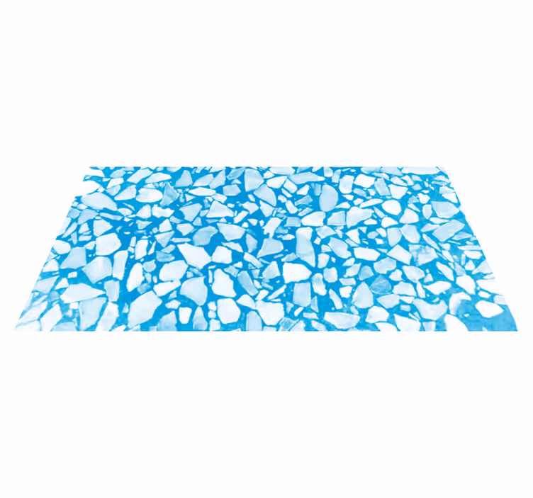 Blue watercolor terrazzo texture carpet - TenStickers
