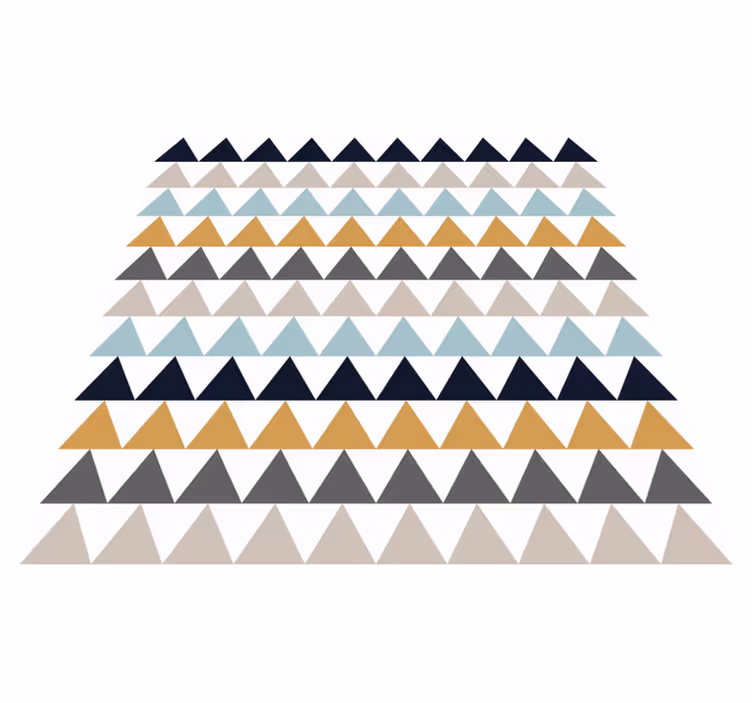 Triangular Pattern Effects geometric vinyl rug - TenStickers