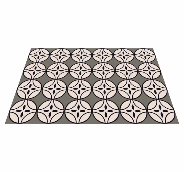 Circular harmony kitchen vinyl rug - TenStickers