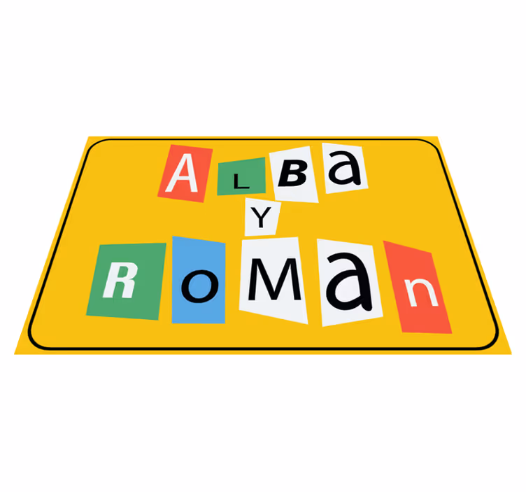 Puzzle pieces for couple custom vinyl rug - TenStickers