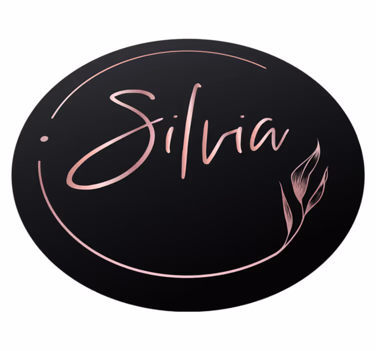 Elegant custom name teenage bedroom vinyl rug - TenStickers