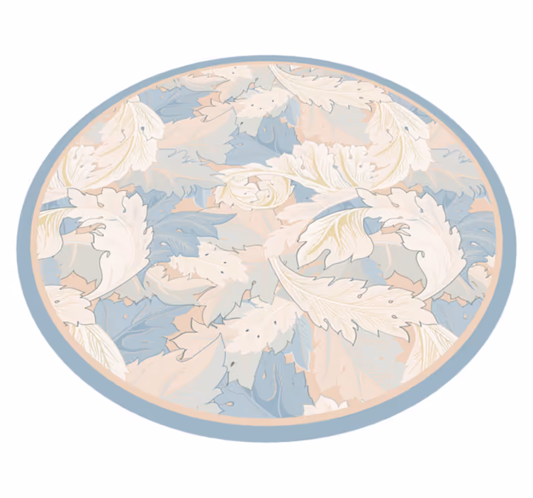 Soft Leaf Pattern floral vinyl rug - TenStickers