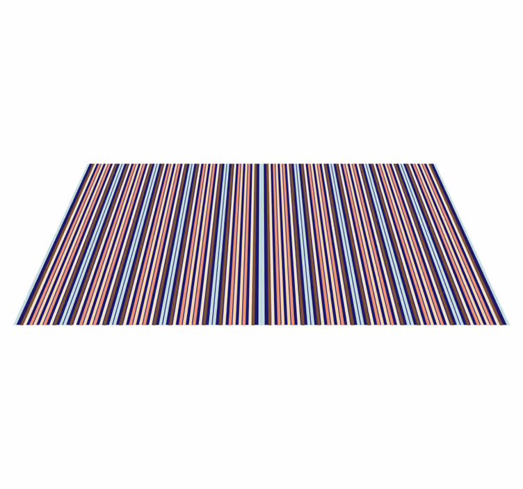 Blue and brown stripes vinyl carpet - TenStickers