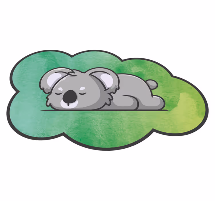 Slumbering Koala nursery vinyl rug - TenStickers