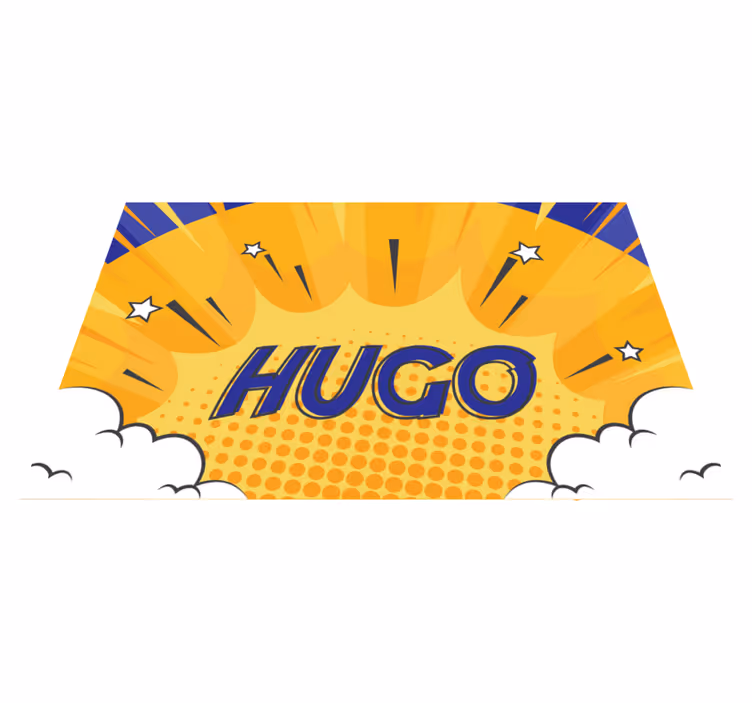 Personalized heroic sunburst custom vinyl rug - TenStickers