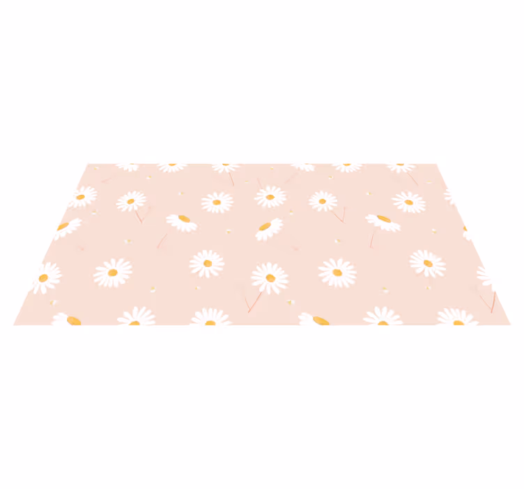 Daisy Flower Composition floral vinyl rug - TenStickers