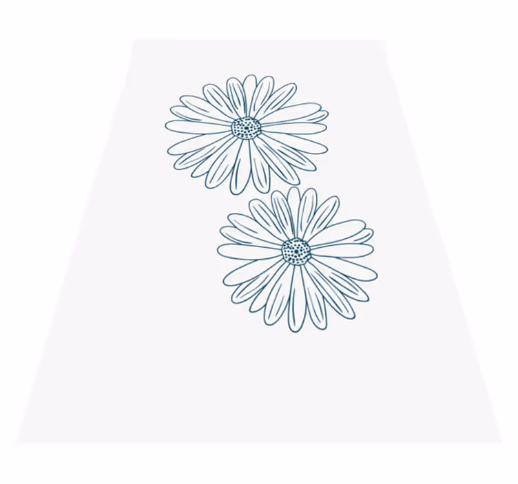 Delicate floral touch floral vinyl rug - TenStickers