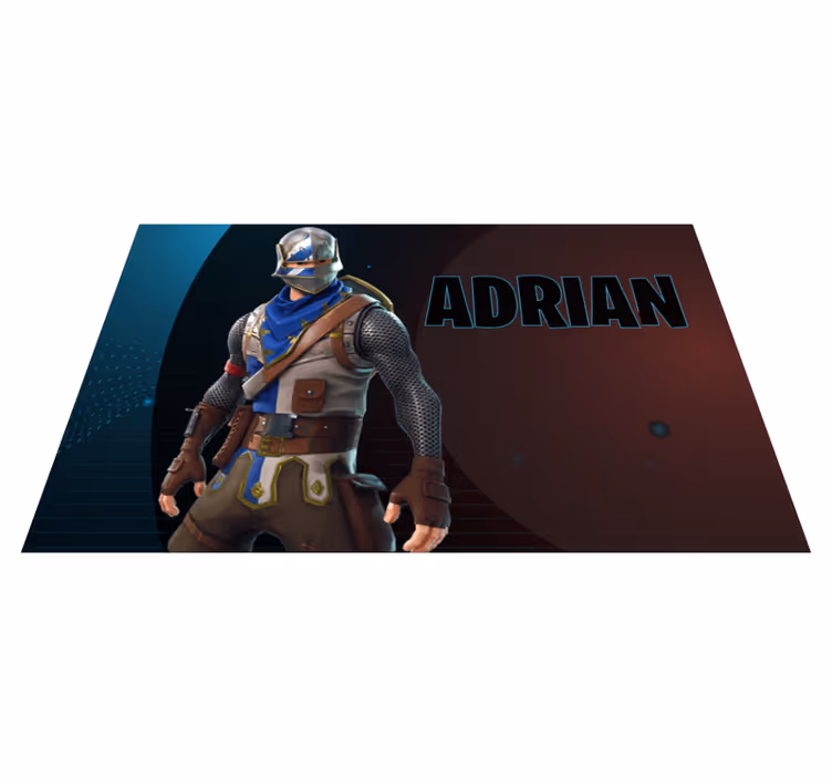 Heroic gaming character teenage bedroom vinyl rug - TenStickers