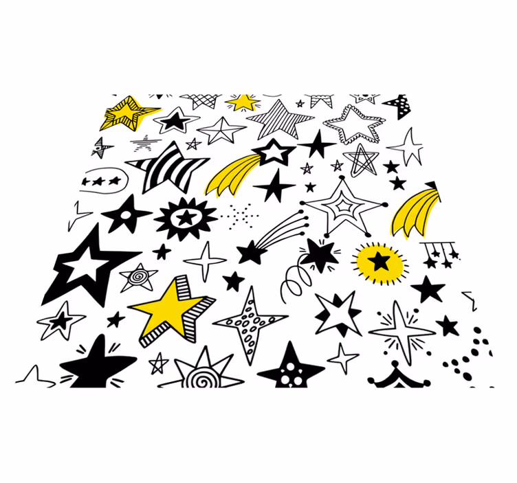 Starry Night Pattern teenage bedroom vinyl rug - TenStickers