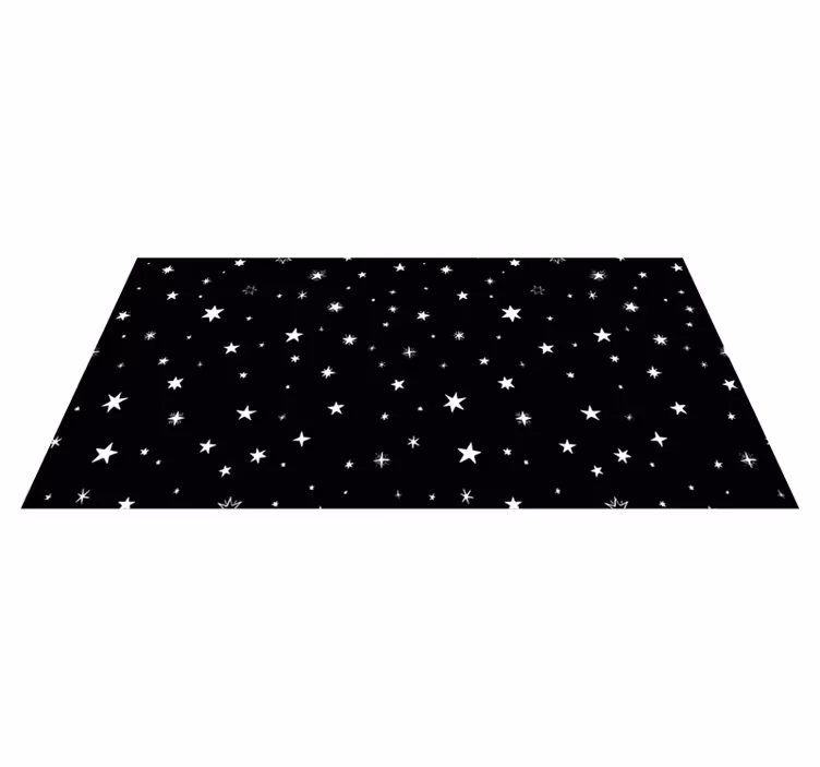 Celestial Evening Motivation star vinyl rug - TenStickers