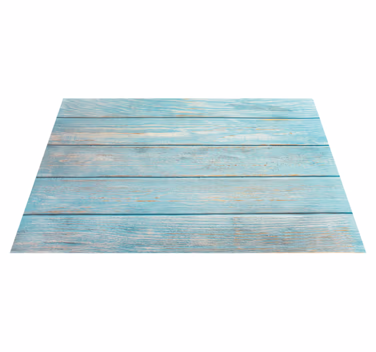 DISTRESSED AQUA PANELS bathroom vinyl rug - TenStickers