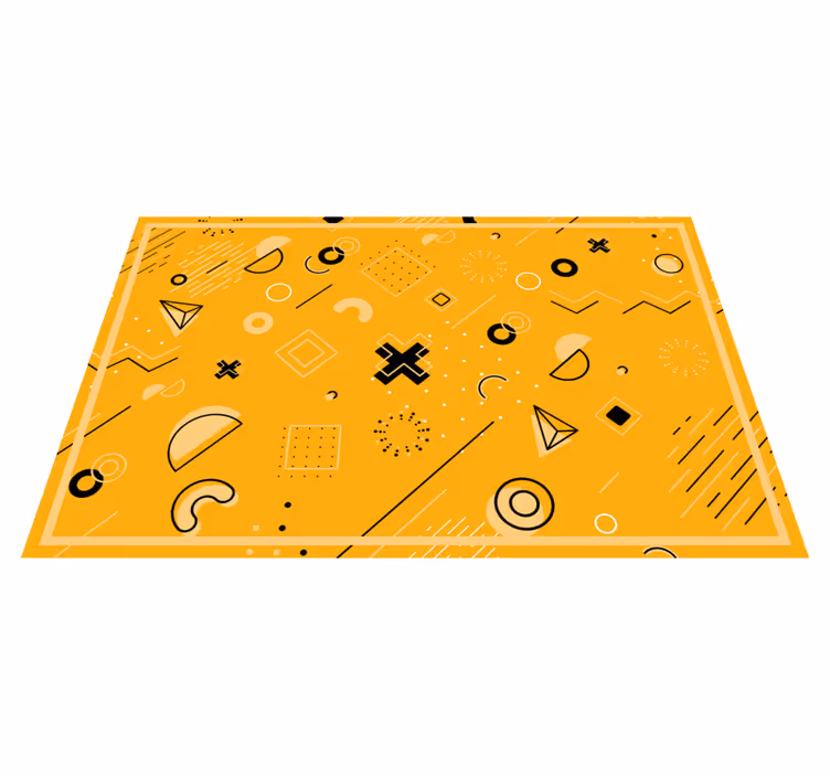 Abstract shapes pattern geometric vinyl rug - TenStickers