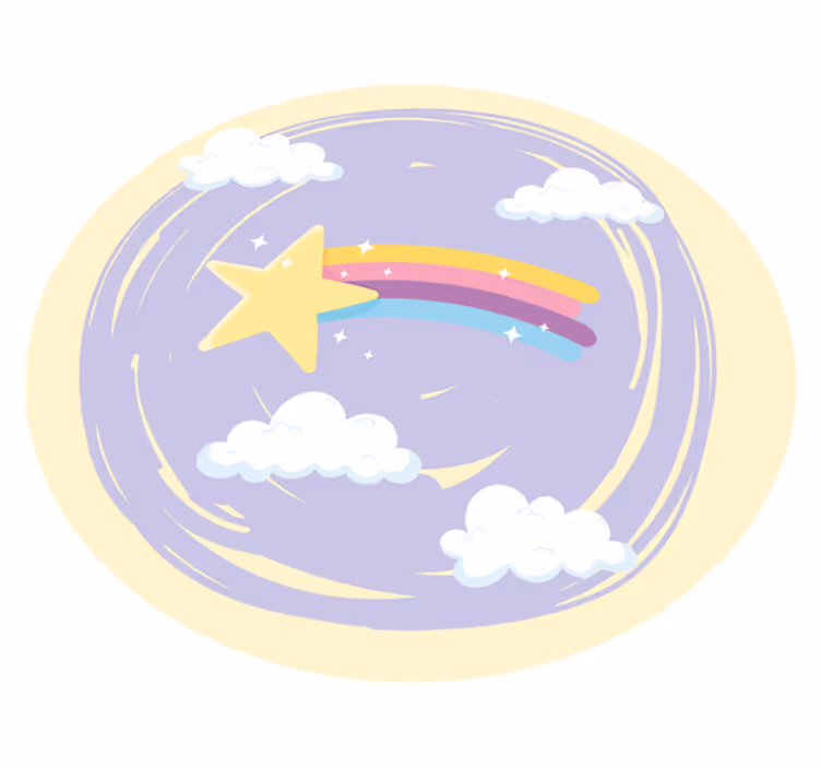 NIGHT SKY MAGIC kids vinyl rug - TenStickers