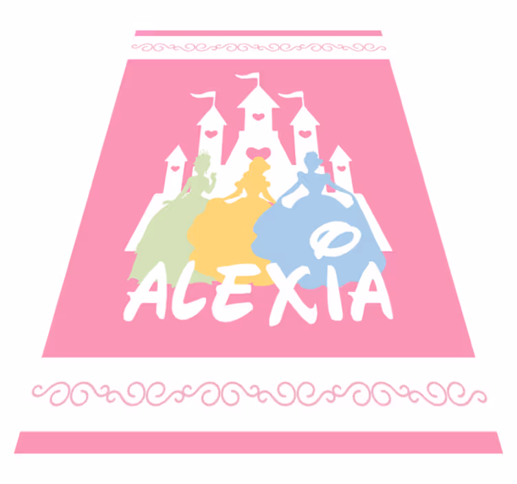 Fairy Tale Castle custom vinyl rug - TenStickers