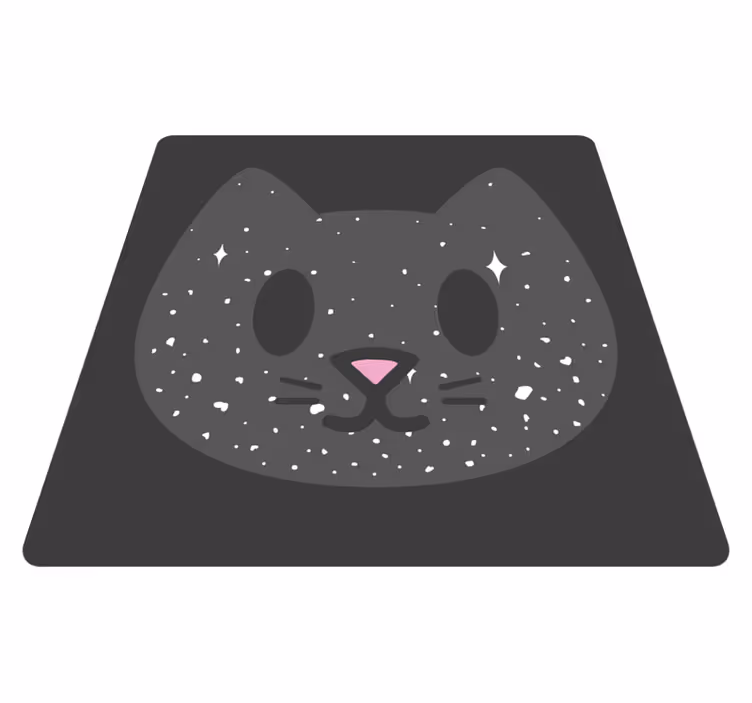 Cute Cat Face nursery vinyl rug - TenStickers