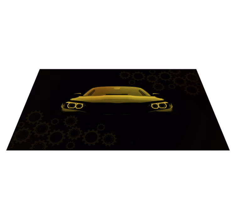 Sporty Car Silhouette teenage bedroom vinyl rug - TenStickers