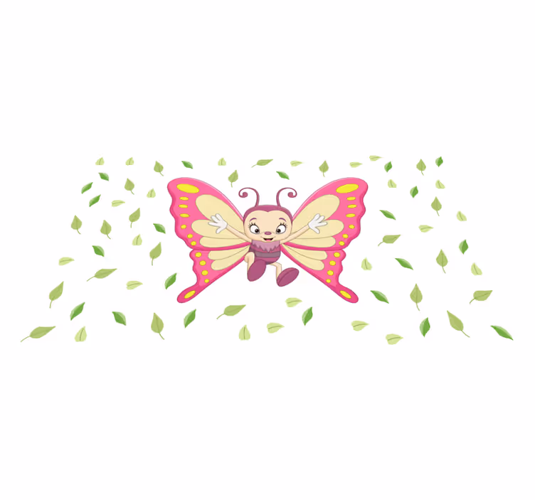 Vibrant Butterfly Figure kids vinyl rug - TenStickers