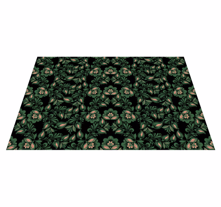 Floral Russian style ethnic rug - TenStickers