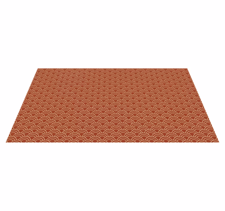 Curved wave pattern geometric vinyl rug - TenStickers