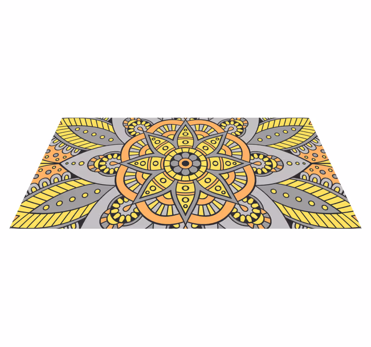 Mandala vinyl rug with elegant mandala design - TenStickers