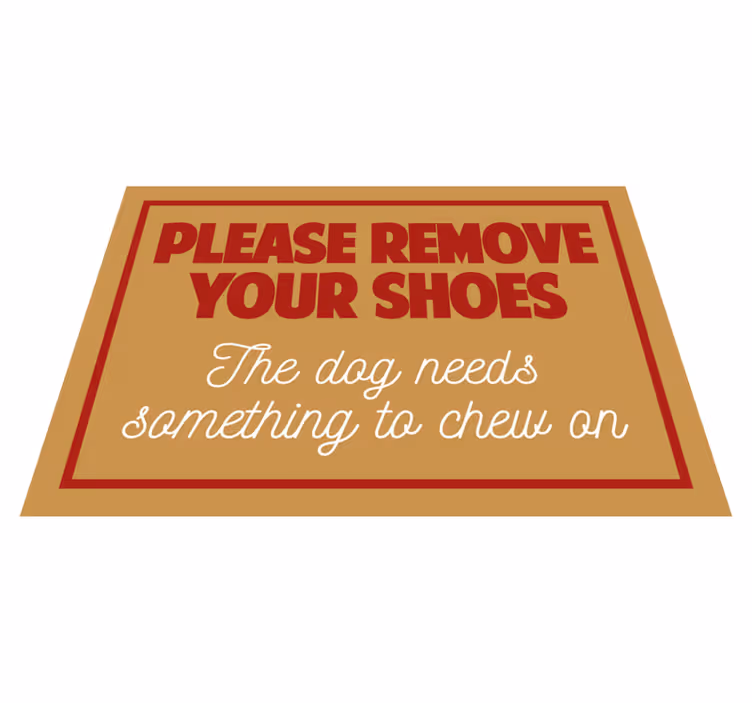 Please remove shoes entrance hall vinyl rug - TenStickers