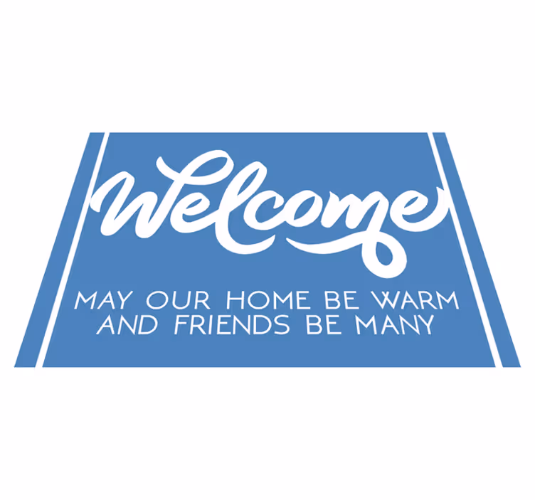 May your home be warm entrance hall vinyl rug - TenStickers