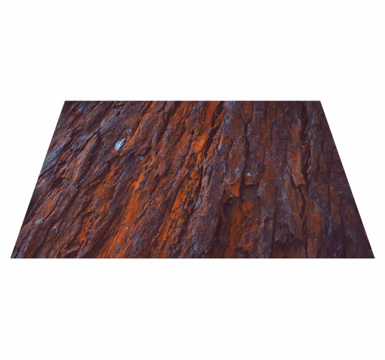Rustic bark wood effect vinyl rug - TenStickers