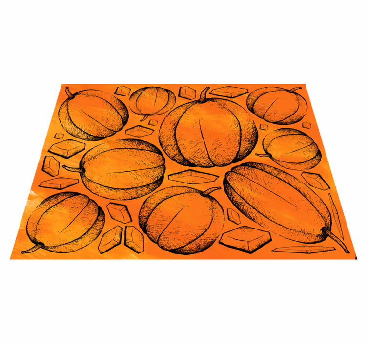 Pumpkin Harvest halloween vinyl rug - TenStickers