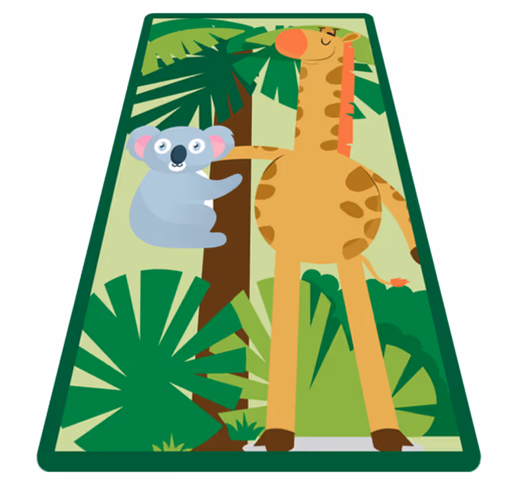 Jungle Friends Adventure nursery vinyl rug - TenStickers