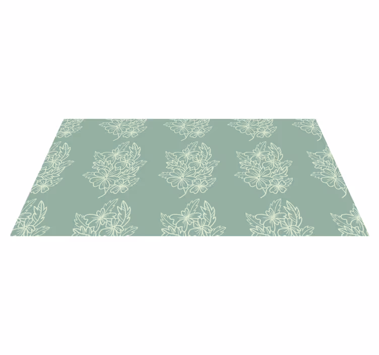 Graceful Elements floral vinyl rug - TenStickers