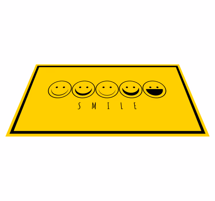 Happy Expressions custom vinyl rug - TenStickers