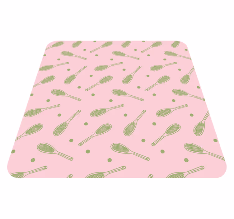 Racket Pattern gaming vinyl rug - TenStickers