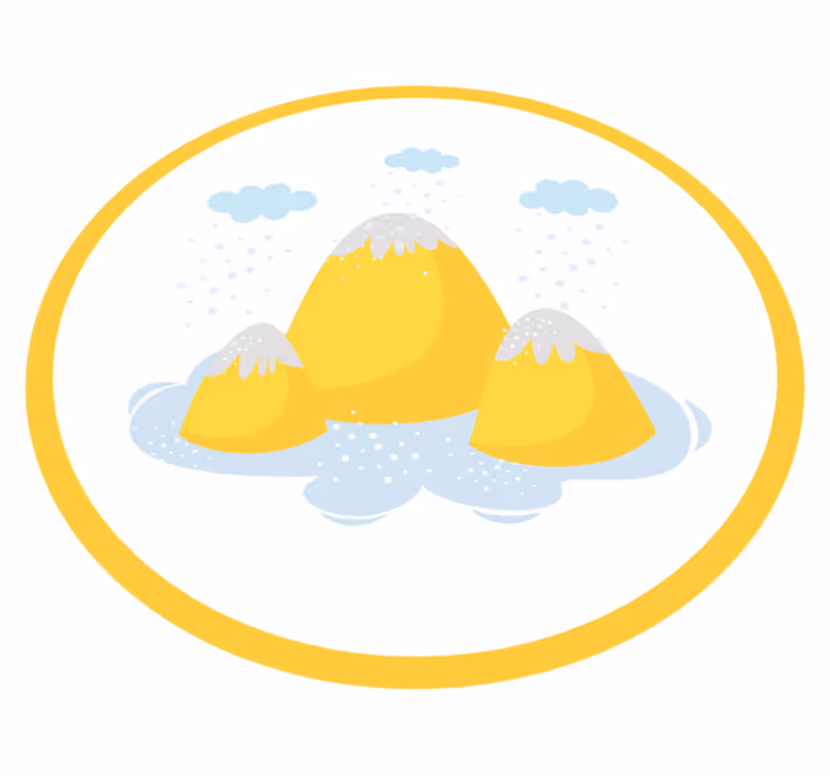 Cheerful Mountain Scene kids vinyl rug - TenStickers