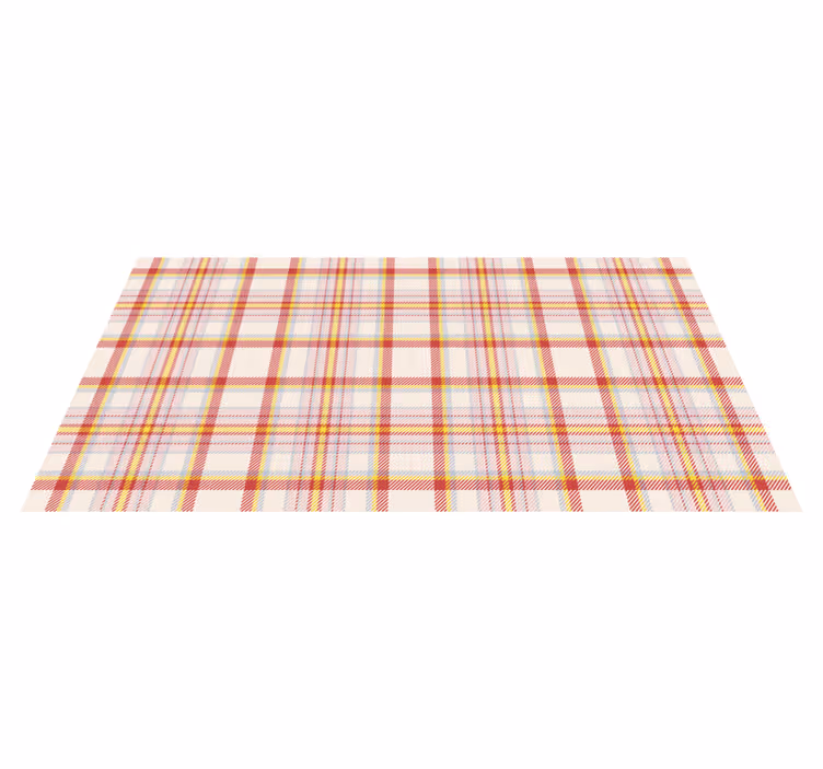 Plaid Pattern Play stripes vinyl rug - TenStickers