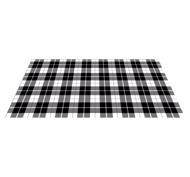 Contrasting Checker Pattern geometric vinyl rug - TenStickers